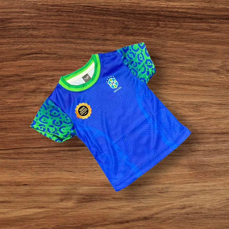 BRAZIL AWAY FULL BODY PRINT KIDS JERSEY