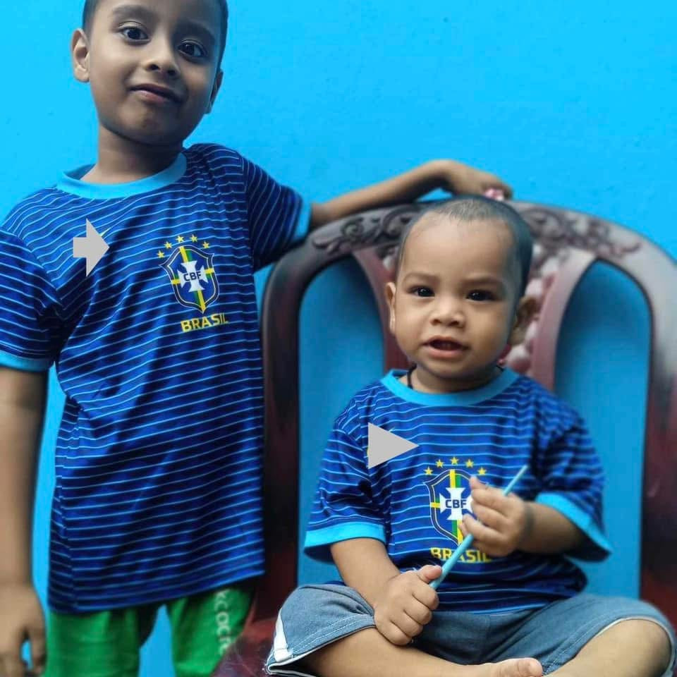 BRAZIL AWAY FULL BODY PRINT KIDS JERSEY