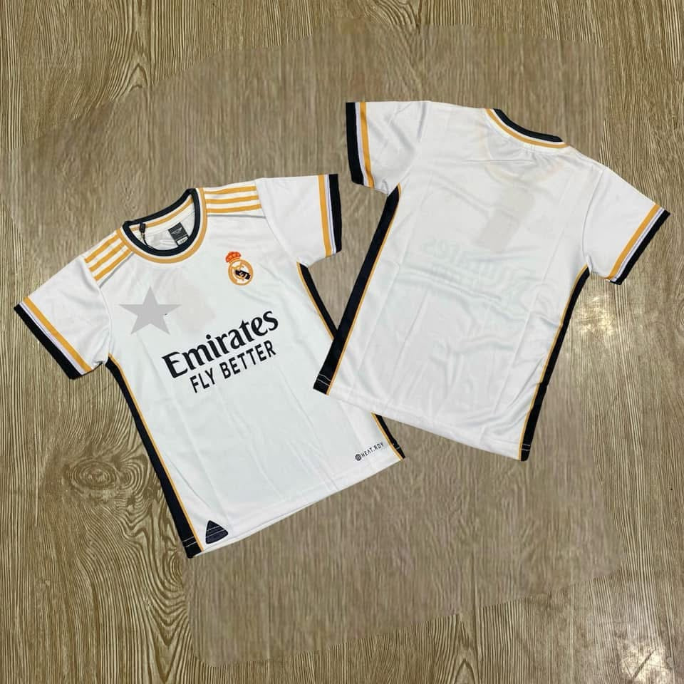 REALMADRID FULL BODY SUBLIMATION PRINT 24-25 WHITE KIDS JERSEY