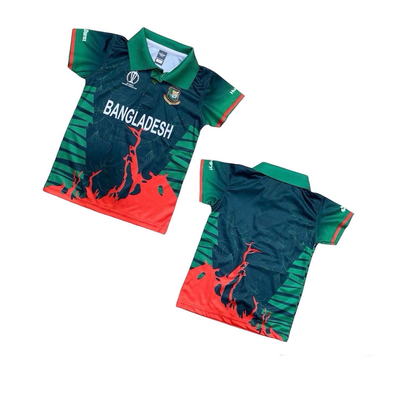 BANGLADESH  FULL BODY SUBLIMATION PRINT KIDS POLO JERSEY